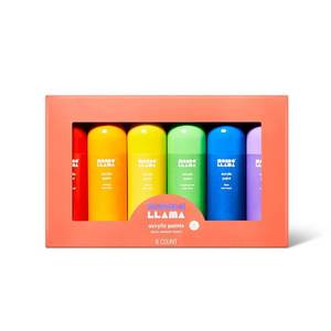 lot 1071 image: 6ct 4oz Acrylic Paint Set Primary Colors - Mondo Llama - Retail $14