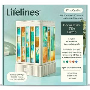lot 1073 image: Lifelines FlowCrafts - Decorative Tile Lamp - Retail $20