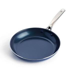 lot 1076 image: Granitestone  Diamond 10 Diamond Infused Ceramic Nonstick Frying Pan Skillet, Blue - Retail $20