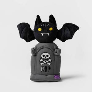 lot 1108 image: Halloween Animated Plush Bat on Tombstone Halloween Decorative Prop - Hyde & EEK Boutique - Retail $16