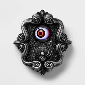 lot 1109 image: 8 Animated Doorbell with Eye Halloween Decorative Prop Black - Hyde and EEK Boutique Indoor Use - Retail $35