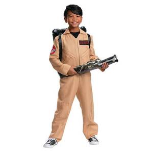 lot 1114 image: Disguise Kids  Deluxe Classic Ghostbusters with Proton Pack Costume - Size 10-12 - Retail $51