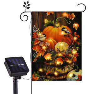lot 1123 image: Thanksgiving Lighted Garden Flag for Outside - Retail $5,025