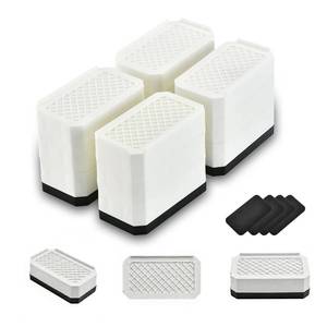 lot 126 image: EclatBain Rectangular Adjustable Bed Risers 3&4.3 Inch, 4000 lbs, 4 Pack - Retail $32