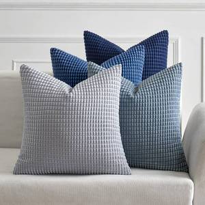 lot 204 image: MIULEE Decorative Throw Pillow Covers 20x20 Inch Set of 4 Coastal Blue - Retail $23