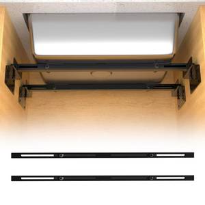 lot 216 image: 71-100cm Undermount Sink Brackets Kit, Adjustable Carbon Steel Supports - Retail $33