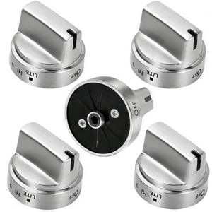 lot 224 image: Stainless Steel WB03X24818 Gas Stove Knobs Replacement for GE Range Stove - Retail $26