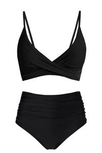 lot 232 image: Amy Babe Womens High Waisted Bikini Sets Tummy Control Two Piece Swimsuit M - Retail $30