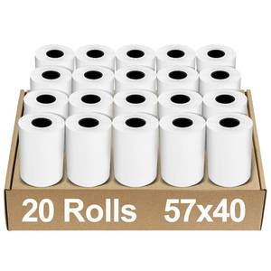 lot 242 image: 2 14 x 50 Thermal Paper 20 Rolls, Thermal Receipt Paper Rolls Premium Quality Compatible with POS Cash Registers and Credit Card Machines - Retail $13