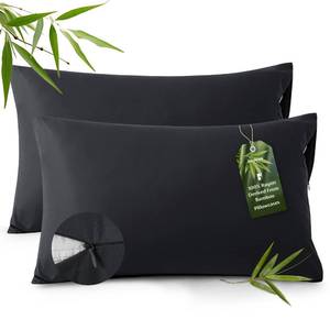 lot 246 image: Bedsure Zipper Pillow Cases Standard Size from Rayon Derived from Bamboo - Retail $21