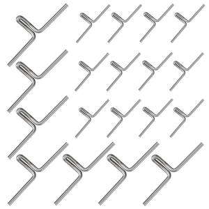 lot 268 image: JIAZHIJIE Lawn Chair Webbing Clips 100 Piece Stainless Steel Metal Clips for Chair Frame Repair and Rubber Webbing Replacement for Sofa - Retail $10