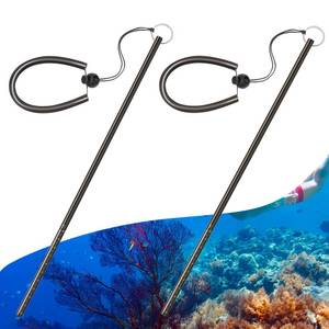 lot 270 image: Gemscream 2 Pcs Scuba Dive Pointer Stick, Aluminum Alloy Reef Probe, Black - Retail $13