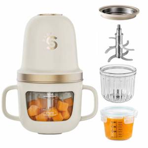 lot 282 image: SosekiBaby Solo Baby Food Maker Glass Puree Blender & Mini Food Processor - Retail $44