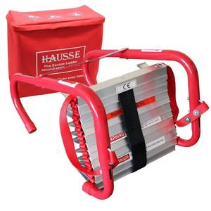 lot 296 image: Hausse Retractable 2 Story Fire Escape Ladder, 13 Feet - Retail $63