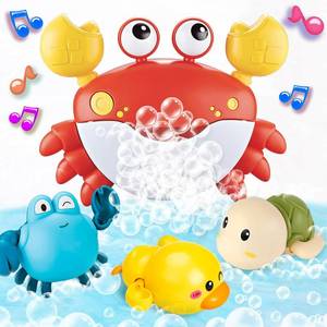 lot 297 image: Baby Bath Toys for Toddlers, Crab Bath Bubble Maker with 12 Songs, 3 Pack Wind-up Pool Toys for Kid, Bathtub Toys As Birthday Gift for Boys Girls - Retail $22