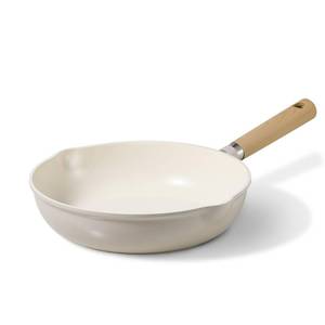 lot 306 image: PRE OWNED SEE PHOTOS CAROTE 10 Ceramic Frying Pan Skillet, Non Stick Skillet Chefs Pan, Healthy & PFOAPFAS Free, Induction-Compatible, Taupe