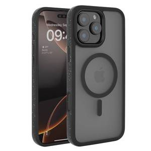 lot 308 image: Design for iPhone 16 Pro Max Bumper Case, Compatible with MagSafe, Drop-Resistant & Shockproof, Full Back Coverage, Starry Border Design, Black - Retail $723