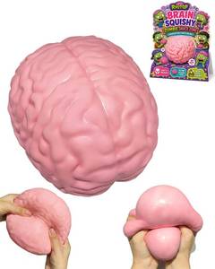 lot 331 image: Giant Brain Squishy - Jumbo Stress Relief Ball, Extra Soft TPR Slow Rising Squeeze Fidget for Anxiety, ADHD, Office Desk Decor, Sensory Play, Gift for Kids & Adults - Retail $19