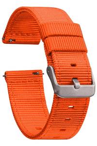 lot 332 image: GadgetWraps 19mm Nylon Watch Band Strap with Quick Release Pins �� Compatible with Letscom, Letsfit, Tissot - 19mm Nylon Watch Band (Pure Orange, 19mm) - Retail $345