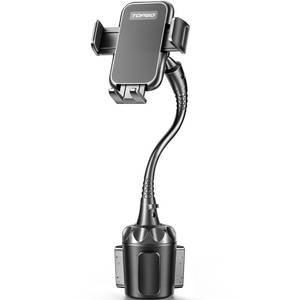 lot 333 image: TOPGO Upgraded Cup Holder Phone Holder for Car, Phone Mount Universal Adjustable Gooseneck Cup Holder Cradle Car Mount for Cell Phone iPhone 14,Samsung,LG (Black) - Retail $25
