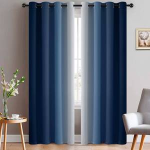 lot 336 image: Yakamok Ombre Curtains Blue and Greyish White for Living Room,52Wx84L - Retail $22