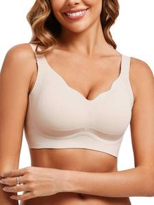 lot 363 image: Anti Sagging Full Coverage Bras for Women��No Underwire Bras for Women Wireless Push-Up (US, Alpha, Medium, Regular, Regular, Standard, Beige) - Retail $23