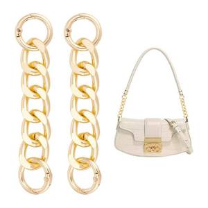 lot 370 image: UNICRAFTALE 2Pcs 4.25 Purse Extender Chain Light Gold Bag Chain Strap Replacement with Spring Gate Ring Purse Chain Strap Replacement for Handbags Purse Making 10.8cm Long - Retail $9
