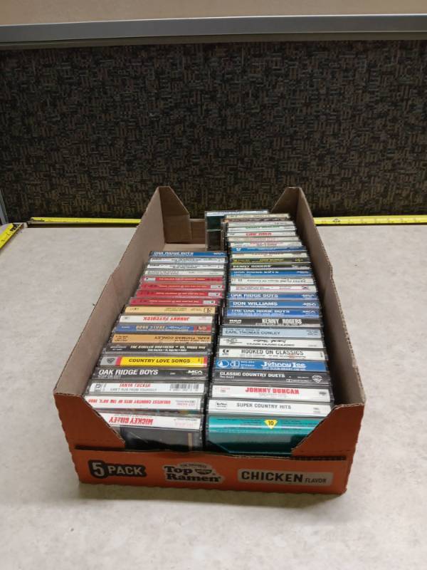 lot 1251 image: Country Music Cassette Tape Collection Lot - 50 Titles