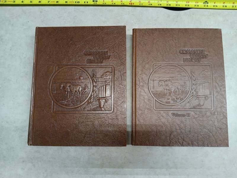 lot 1254 image: Comanche County History Volume I & II Leather Bound