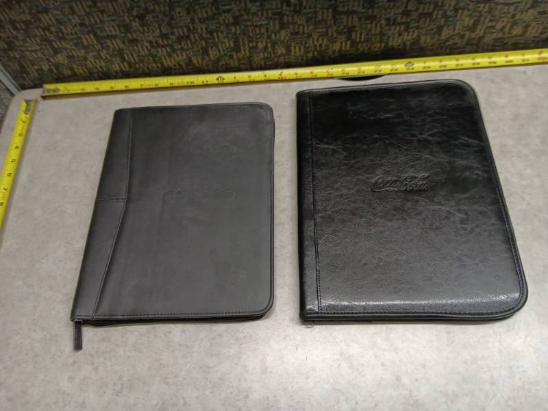 lot 1258 image: Leather Padfolio Organizer Set - Coca-Cola & Audi