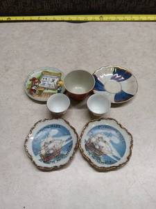 Vintage Japan Porcelain Dinnerware Set w/ Mayflower Plates