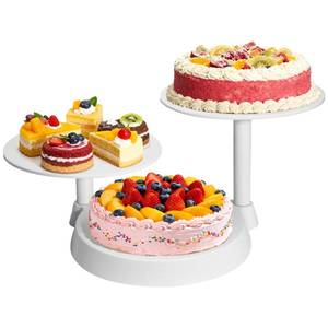 lot 380 image: Uten 3 Tier Cupcake Stand, Plastic Cake Stand 11 for Party, White - Retail $18