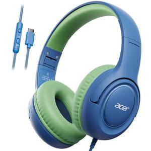 lot 397 image: Acer USB��C Kids Headphones for School, 85��94dB Limiter, wMic HK03C - Retail $22