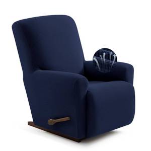 lot 398 image: Zarvixel 1 Piece Stretch Recliner Chair Covers Washable,Navy Blue - Retail $33