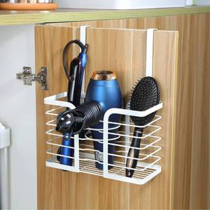 lot 403 image: YIGII Hair Dryer Holder Adjustable Height - Hair Tool Organizer White Bathroom Organizer Hot Styling Tools Storage for Hair Dryer, Flat Iron, Curling Iron, Straightener - Retail $20