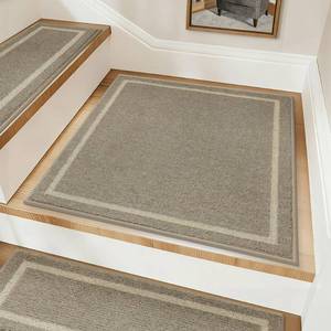 lot 423 image: COSY HOMEER Stair Landing Rug 30x30 Inch,Non-Slip Landing Mat,Beige - Retail $40