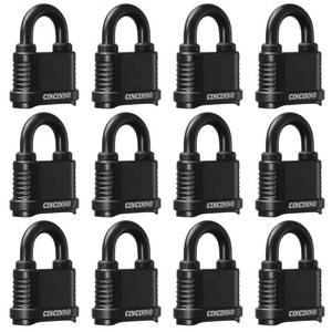 lot 440 image: CINCINNO Heavy Duty Outdoor Combination Lock, 2 in. Wide Weatherproof Combo Lock for Outdoor Use��12 Pack - Retail $81