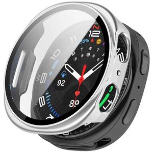 lot 445 image: HANKN 2 Pack Hard Case for Samsung Galaxy Watch 8 9 44mm Silver x 2 - Retail $147