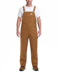 lot 448 image: Pre Owned HISEA Overalls for Men Duck Canvas Bib Utility Workwear Relaxed Fit 36W32L - Retail $45
