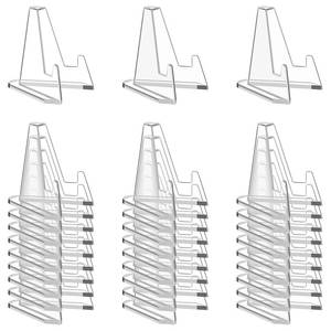 lot 449 image: NIUBIER Card Display Stand, Arcylic Card Holder, Clear Mini Easel, 2.2 in - Retail $8