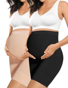 lot 457 image: Peauty Maternity Dress Baby Shower Dresses Pregnancy Shorts for Women Maternity Shapewear Under Dress Pregnancy Belly Band Plus Size Pregnant Underwear for Women(BlackNude M) - Retail $27