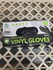 lot 463 image: SwiftLite Disposable Vinyl Gloves Black 200 PCS FV40KH1 - Retail $0