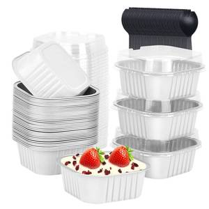 lot 482 image: LNYZQUS 10oz Mini Cake Pans with Lids, Small Cinnamon Roll Containers - Retail $19