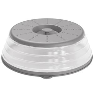 lot 513 image: WVM Microwave Splatter Cover Vented for Food with Hook Hole, Splatter Guard & Colander Kitchen Gadget for Food, Meal Prep, Grey, M(11x3.26)-Pack of 1 - Retail $7