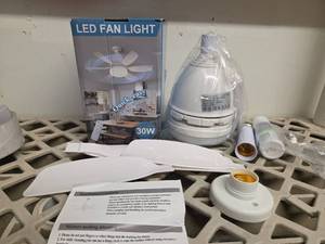 lot 518 image: LED Fan Light 30W Quick Easy Installation - Retail $0