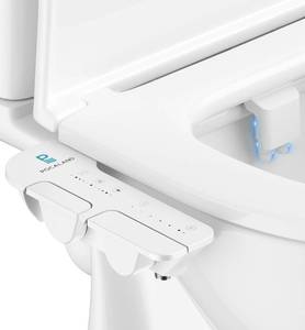 lot 519 image: Ultra-Slim 3-in1 Bidet, Self-Cleaning, Posterior&Feminine Wash-(Retractable Dual Nozzles), Non-Electric Bidet Attachment for Toilet Seat, Adjustable Fresh Cold Water Pressure, Stainless Steel Inlet - Retail $25