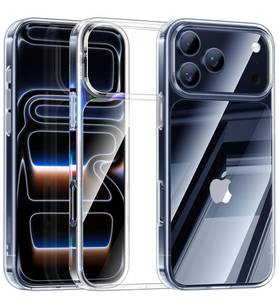 lot 545 image: Maledan for iPhone 17 Pro Case - Crystal Clear 17 Pro Phone Case, Shockproof Military Protection Durable Bumper Cover Anti-Yellowing Slim Case for Apple iPhone 17 Accessories Transparent - Retail $12