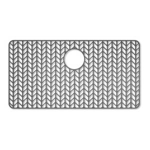 lot 549 image: AWOKE Silicone Sink Protectors for Kitchen Sink, 30 x 16 Rear Drain Hole - Retail $35