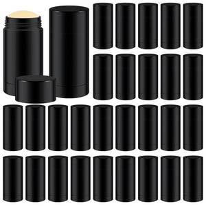 lot 558 image: Teenyyou 30 Pcs Empty Deodorant Containers Lip Balm Tubes, 15 ml, Black - Retail $30