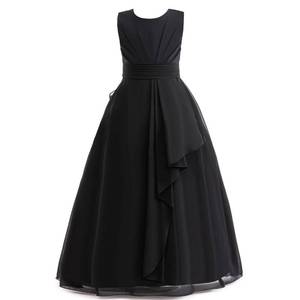 lot 579 image: GetWish Junior Bridesmaid Dresses Flower Girl Formal Wedding Guest Pageant Fancy Long Maxi Dress Elegant Party Gown - Retail $40